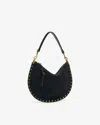 Isabel Marant Oskan Soft Zip Shoulder Bag In Blue