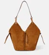 Shop Isabel Marant Tampa Suede Shoulder Bag In Braun