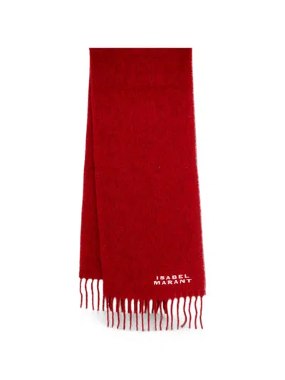 Isabel Marant Sciarpa Con Frange E Logo