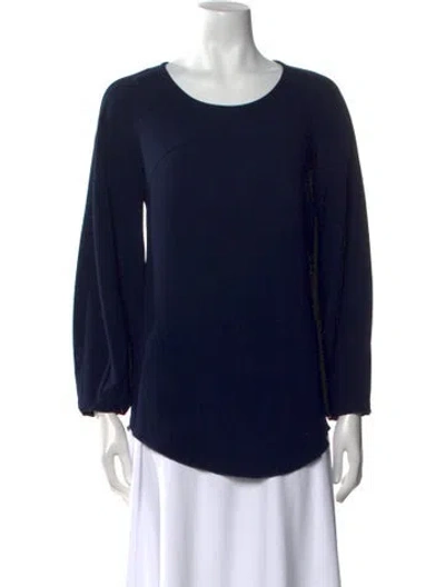 Pre-owned Isabel Marant Scoop Neck Long Sleeve Blouse In Blue