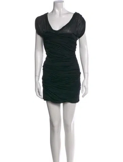 Pre-owned Isabel Marant Scoop Neck Mini Dress In Black