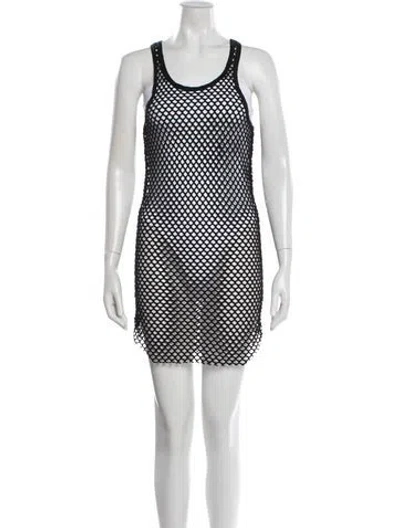 Pre-owned Isabel Marant Scoop Neck Mini Dress In Black