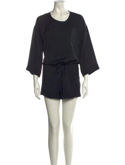 Pre-owned Isabel Marant Scoop Neck Romper In Black