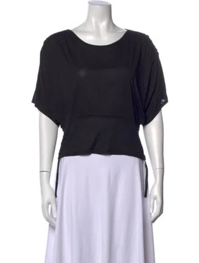 Pre-owned Isabel Marant Scoop Neck Short Sleeve Top In Black