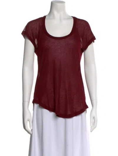 Pre-owned Isabel Marant Scoop Neck Short Sleeve T-shirt In Red