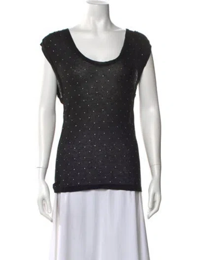 Pre-owned Isabel Marant Scoop Neck Sleeveless Top In Black