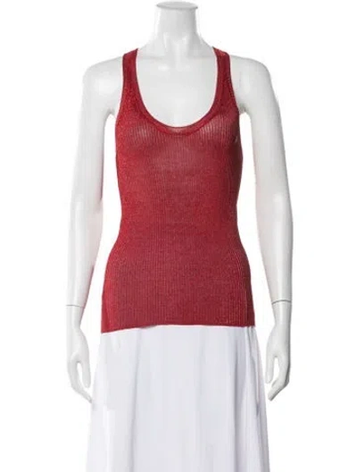 Pre-owned Isabel Marant Scoop Neck Sleeveless Top In Red