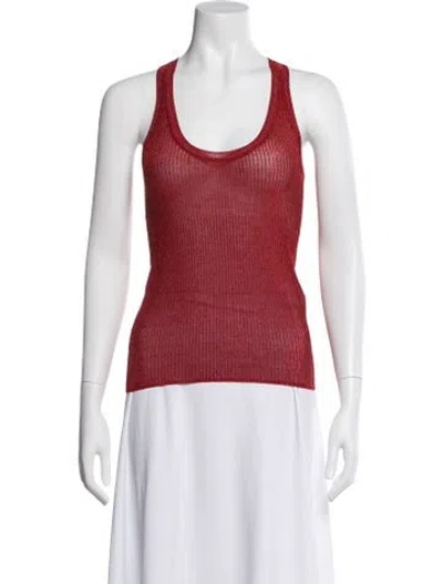 Pre-owned Isabel Marant Scoop Neck Sleeveless Top W/ Tags In Red