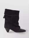 Isabel Marant Sculpted Cone Heel Boots With Tassel Detail In Black