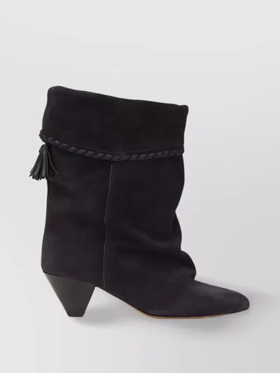 Isabel Marant Sculpted Cone Heel Boots With Tassel Detail