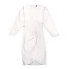 Isabel Marant Sculpted Leather Evening Dress With Tulip Hem In White