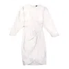 Isabel Marant Sculpted Leather Evening Dress With Tulip Hem In White