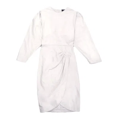 ISABEL MARANT SCULPTED LEATHER EVENING DRESS WITH TULIP HEM