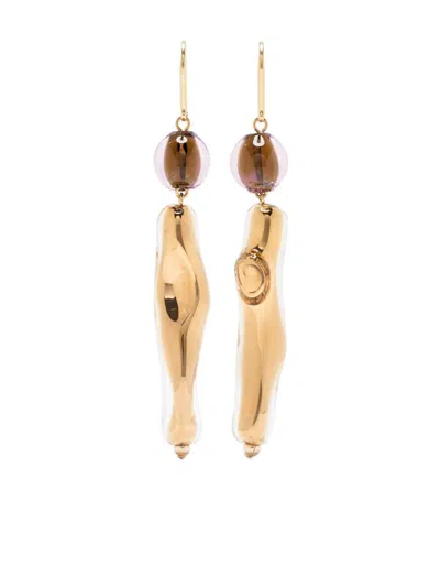 Isabel Marant Sculpted Drop Earrings In Gold