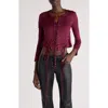 Isabel Marant Seatle Cropped Lace-up Brushed Stretch-jersey Top In Burgundy
