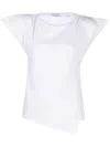Isabel Marant Padded Boat Neck T-shirt With Asymmetric Hem