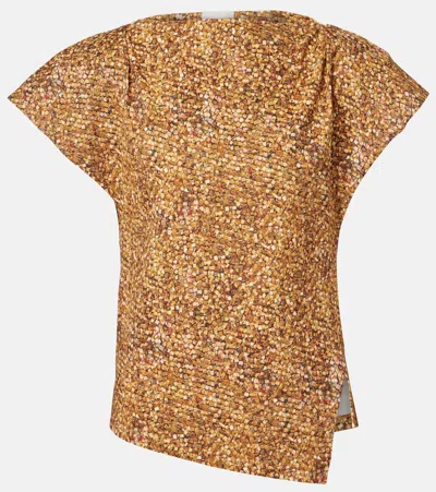 Isabel Marant Sebani Asymmetric Cotton T-shirt In Multi