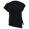 Isabel Marant Sebani Asymmetrical T-shirt In Black Cotton In Black