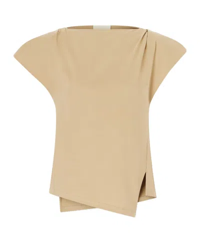 Isabel Marant Sebani Asymmetrical T-shirt In Neutral