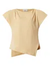 Isabel Marant Sebani Draped Asymmetric Tee T-shirt In Yellow