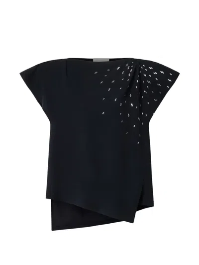 Isabel Marant Sebani Hotfix-embellished Top In Black