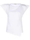 Isabel Marant Padded Boat Neck T-shirt With Asymmetric Hem