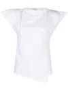 Isabel Marant Padded Boat Neck T-shirt With Asymmetric Hem