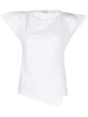 Isabel Marant Padded Boat Neck T-shirt With Asymmetric Hem