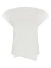 Isabel Marant Short Sleeved Asymmetric-hem T-shirt In White