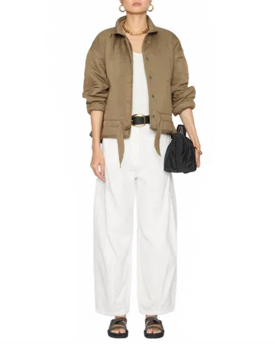 Isabel Marant Selane Drawstring Waist Jacket In Khaki In Brown