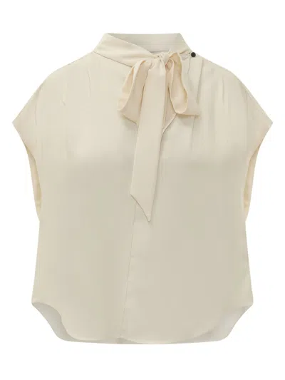 Isabel Marant Selene-gb Pussy-bow Shirt In White