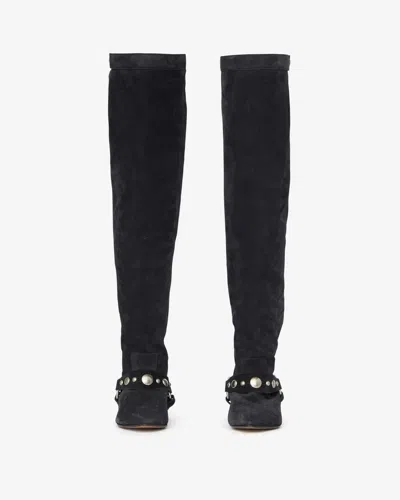 Isabel Marant Selize Thigh Boots In Black