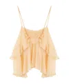 Isabel Marant Tamila Ruffled Cami Top In Nude