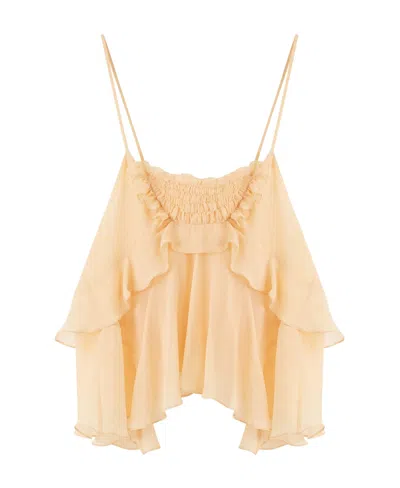 ISABEL MARANT ISABEL MARANT RUFFLED SPAGHETTI STRING TOP