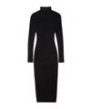 Isabel Marant Vanessa Long Sleeve Jersey Turtleneck Midi Dress In Black
