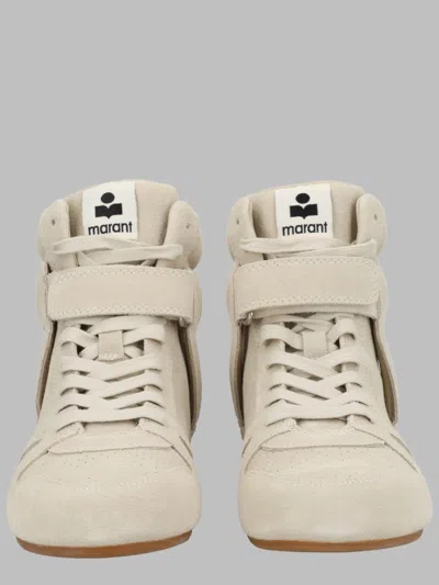 Isabel Marant Senny High Cow Suede Sneaker In Animal Print
