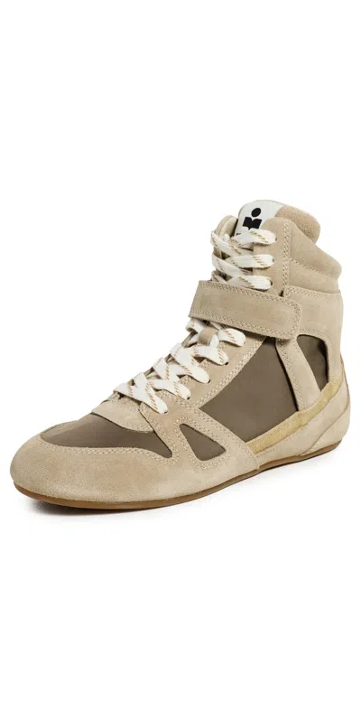 Isabel Marant Lace-up High-top Casual Shoes In Brown