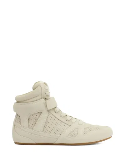 Isabel Marant Senny High Suede Sneakers In Neutral
