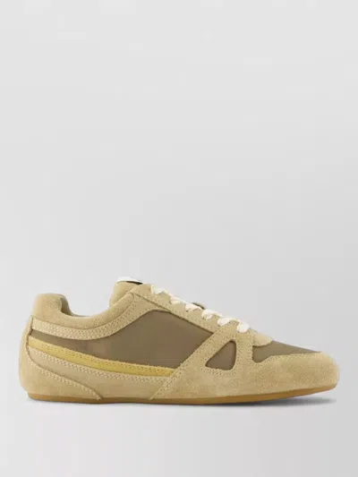Isabel Marant Senny Low Lace Up Leather Trainers In Neutral