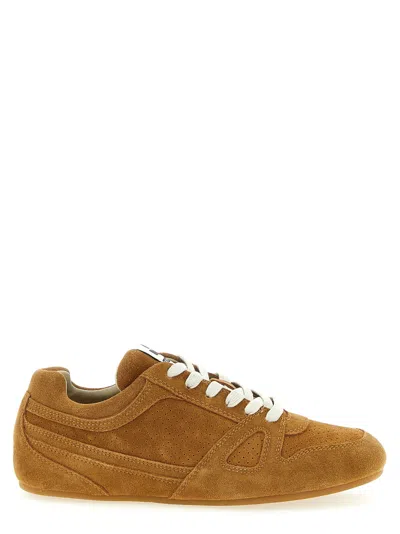 Isabel Marant Senny Perforated Suede Sneakers In Brown