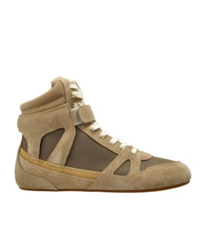 Isabel Marant Senny Panelled Hi-top Sneakers In Brown