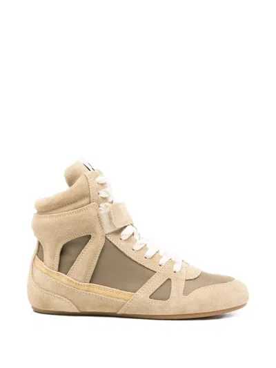 Isabel Marant Senny Panelled Hi-top Sneakers In Neutral