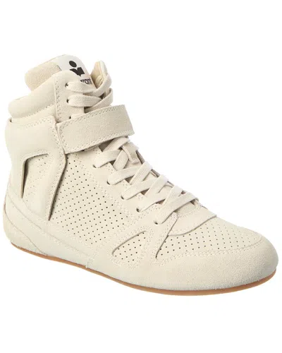Isabel Marant Senny Suede Sneaker In White