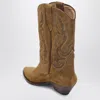 Isabel Marant Women's Sepia Coloured Suede Cowboy Boot