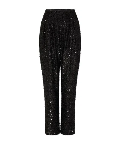 Isabel Marant Sequined Casual Pants In Black