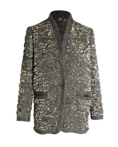 Isabel Marant Sequined Jacket In Green Wool