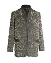 Isabel Marant Sequined Jacket In Green Wool In Grey