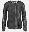 Isabel Marant Sequined Top In Black