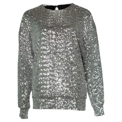 Pre-owned Isabel Marant , Sequinned Long Sleeve Top In Gray