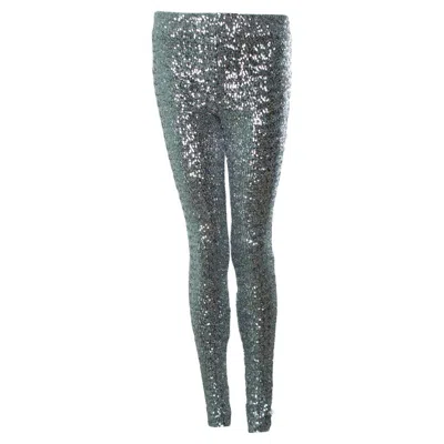 Pre-owned Isabel Marant , Sequinned Pantalon In Silver